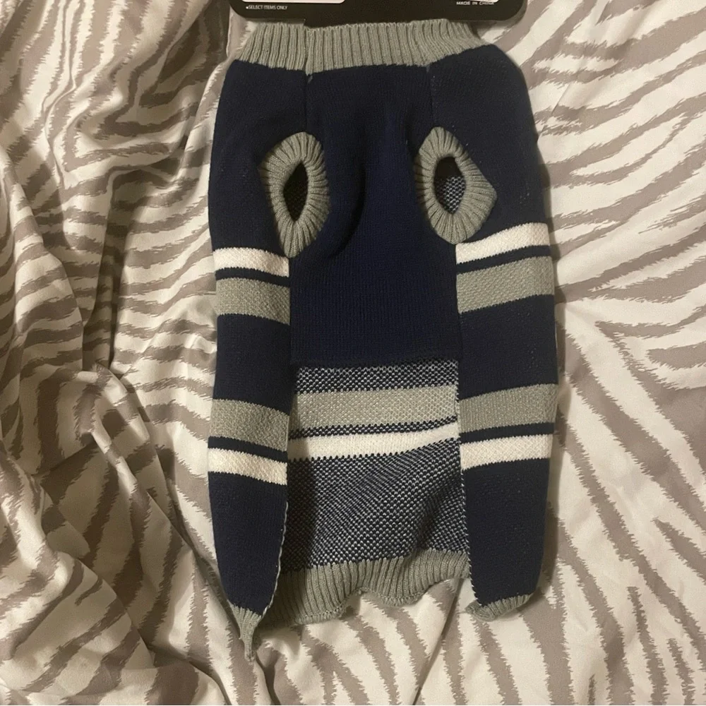 NFL Dallas Cowboys Blue and White Pet Sweater Size: S